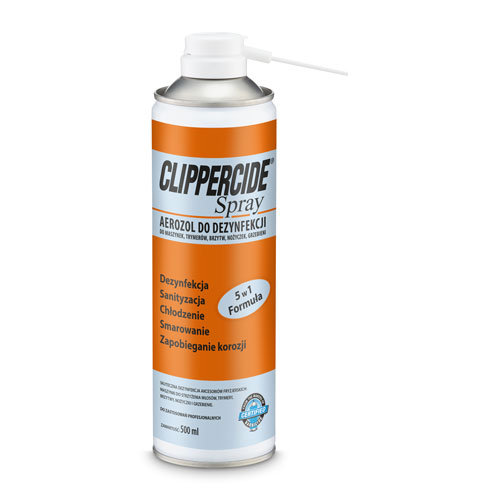 Spray do dezynfekcji i smarowania maszynek do włosów BARBICIDE Clippercide, 500 ml Clipper