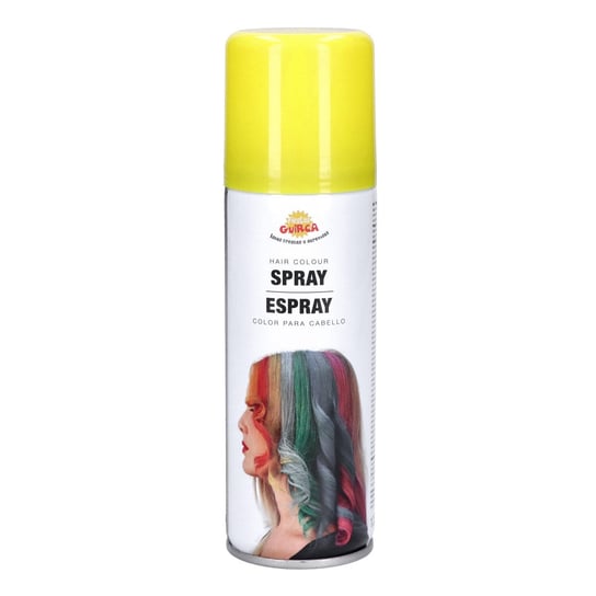 Spray Do Włosów Fluorescencyjny Świecący Żółty ABC