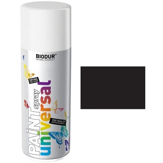 Spray Farba w sprayu czarny mat 400 ml szybkoschnąca Biodur Inna marka