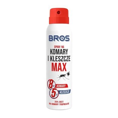 Spray Max na komary i kleszcze, Ochrona przed komarami tropikalnymi BROS, 90 ml Bros