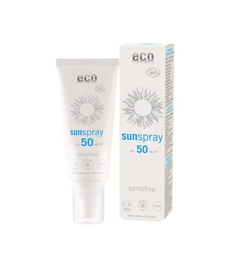 Spray na słońce SPF 50, Sensitive, z granatem i olejem z pestek maliny, 100 ml, Eco Cosmetics Eco Cosmetics