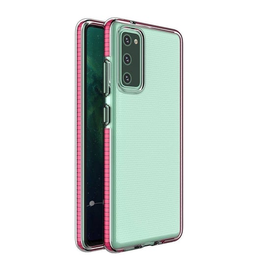 Spring Case pokrowiec żelowe etui z kolorową ramką do Xiaomi Redmi Note 10 Pro ciemnoróżowy Hurtel