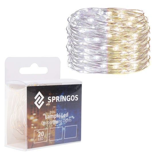 Springos, Lampki choinkowe na baterie, 20 LED Springos
