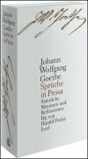Sprüche in Prosa Goethe Johann Wolfgang