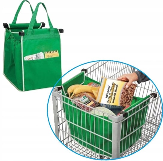 Sprytna torba na zakupy zielona idealna wózek EKO WOBELL