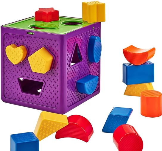 Sprytne Klocki. Plastikowa Kostka Sorter Kształtów I Kolorów Toys4Edu Inna marka