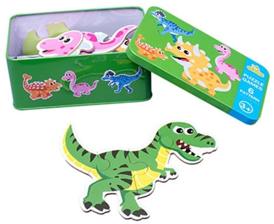 Sprytne Zabawki. Drewniane Puzzle Dinozaury 27 Elementów Toys4Edu Inna marka