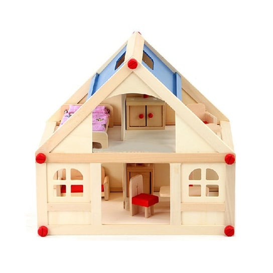 Sprytne zabawki. Drewniany domek dla lalek Toys4edu Inna marka