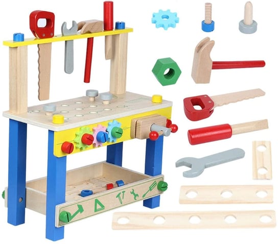Sprytne zabawki. Drewniany warsztat z narzędziami Toys4edu Inna marka