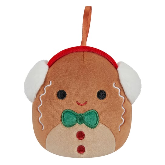 SQK - Little Plush (4" Squishmallows) (Brown Gingerbread with Earmuffs) (Ornament Plush) Squishmallows
