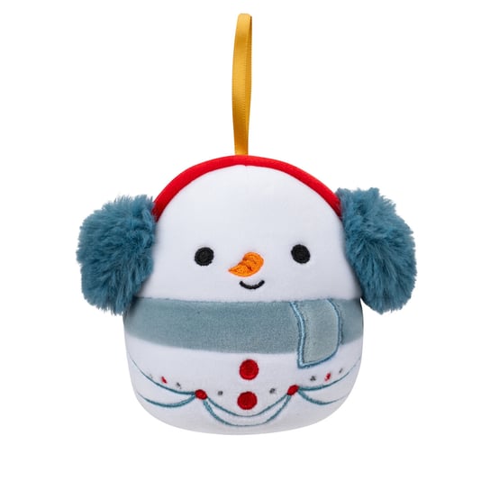 SQK - Little Plush (4" Squishmallows) (White Snowman with Blue Scarf and Earmuffs) (Ornament Plush) Squishmallows