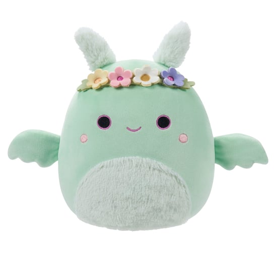 SQK - Little Plush (7.5" Squishmallows) (Tove - Mint Green Mothman W/Flower Crown and Fuzzy Belly) Phase 19 Squishmallows