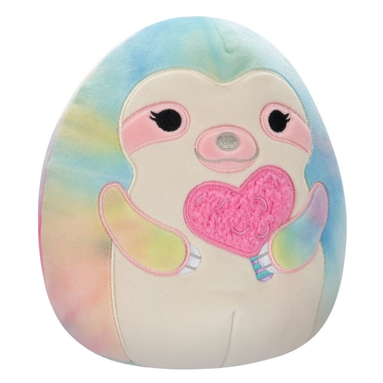 SQK - Little Plush (7.5" Squishmallows) (Whim - Rainbow Sloth Holding Cotton Candy) (Specialty) Squishmallows