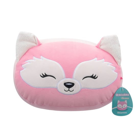 SQK - Medium Plush (12" Squishmallows) (Rhiannon - Pink Fox W/Closed Eyes - Stackables) Squishmallows