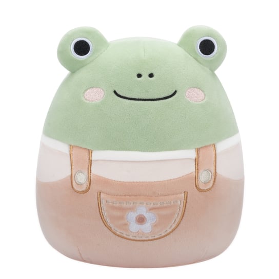 Squishmallows, pluszak Baratelli - Green Frog With White Belly In Salmon Overalls, 19 cm, motyw Wielkanoc Squishmallows