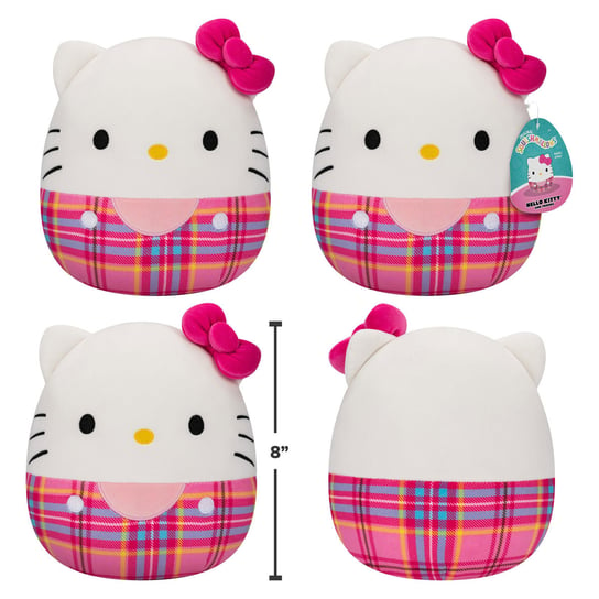 SQUISHMALLOWS Sanrio Plaid Hello Kitty, pluszak, 20 cm Squishmallows