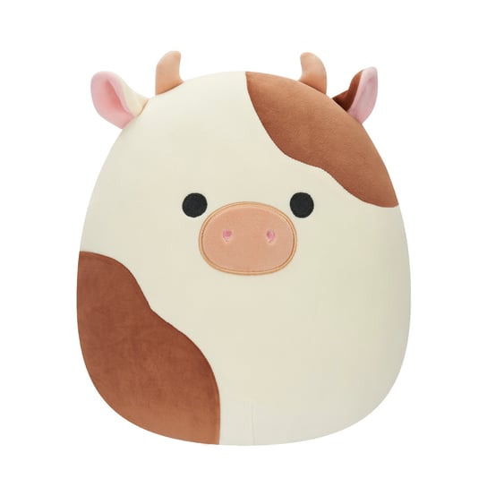 Squishmallows, średni pluszak, brązowo-biała krowa, Ronnie, 12" Squishmallows