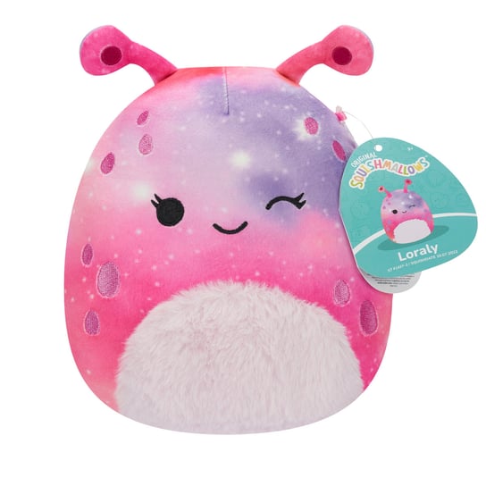 Squishmallows Wersja A Seria 17, Pluszak, 19 cm Loraly - Pink and Purple Alien W/Fuzzy Belly Squishmallows