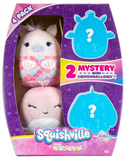 Squishville, Mini Squishmallow Mystical Squad, Pluszak, 4 szt. Squishmallows