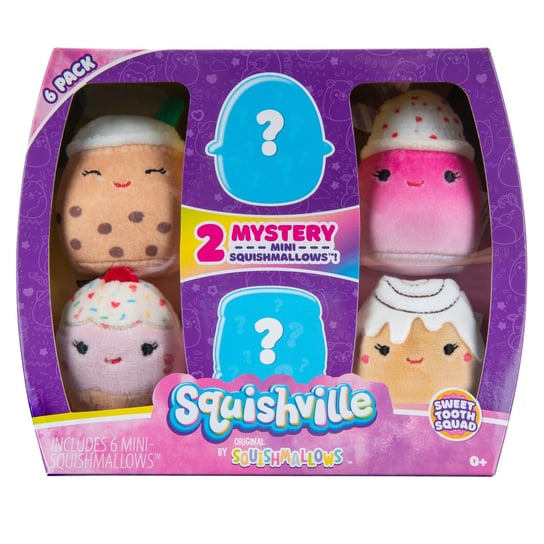 Squishville, Mini Squishmallow Sweet Tooth Squad, Pluszak, 6 szt. Squishmallows