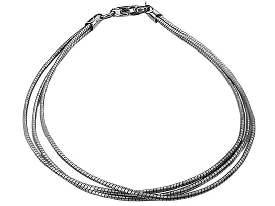 Srebrna bransoletka 925 trzy łańcuszki splot linka Lovrin