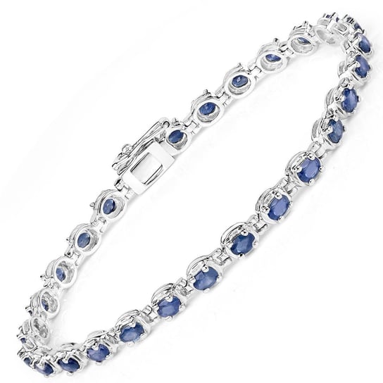 Srebrna bransoletka z 27 naturalnymi szafirami niebieskimi 6,75 ct Biżuteria Prana