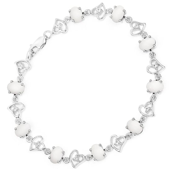 Srebrna bransoletka z opalami i kryształami górskimi 4,90 ct Biżuteria Prana