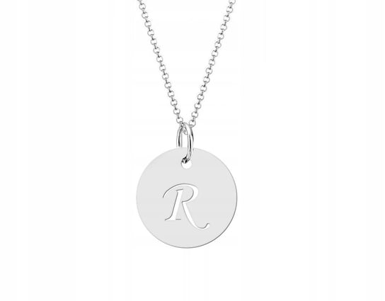Srebrna Literka Zawieszka W Kółku Litera R 925 Gold Point