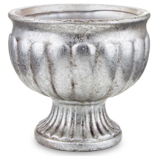 Srebrna osłonka na doniczkę z ceramiki - puchar Omare Ø18,5 cm Duwen