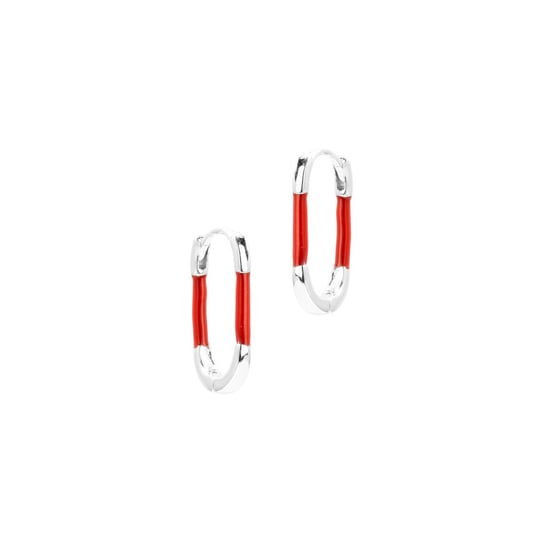 Srebrne kolczyki 925 Basic Red Monilu