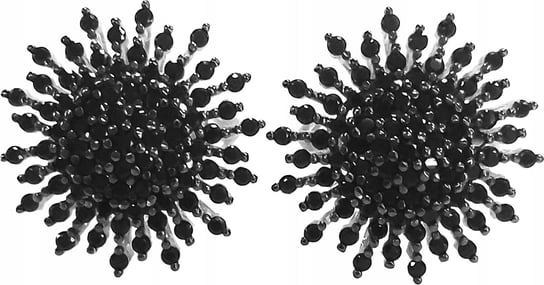 Srebrne kolczyki 925 bogato zdobione czarnymi cyrkoniami angielskie Lovrin