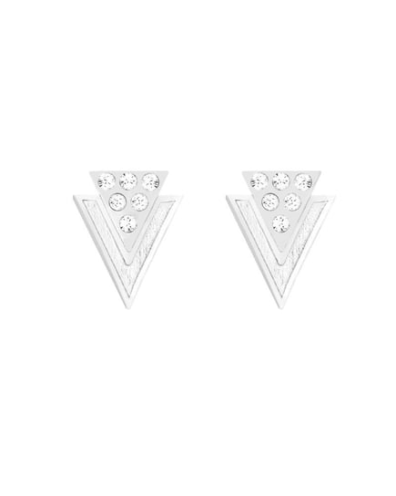 Srebrne kolczyki trójkąty z kryształkami SWAROVSKI® CRYSTAL sotho