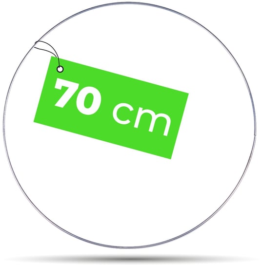 SREBRNE kółko obręcz do łapaczy snów i makram 70 cm MetaloweObrecze