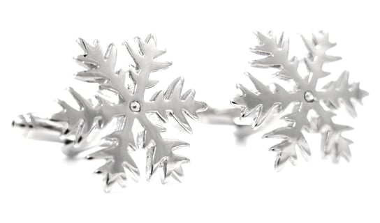 Srebrne spinki do mankietów - płatki śniegu U42 Modini