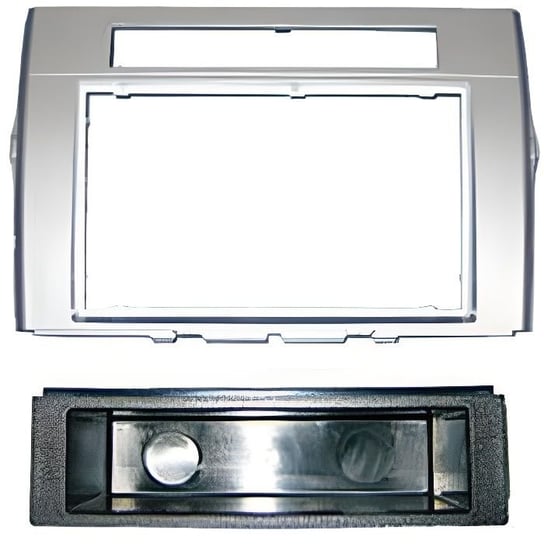Srebrnoszary adapter do radia samochodowego na pojedynczy DIN Toyota Corolla Verso 2005 > Inna marka