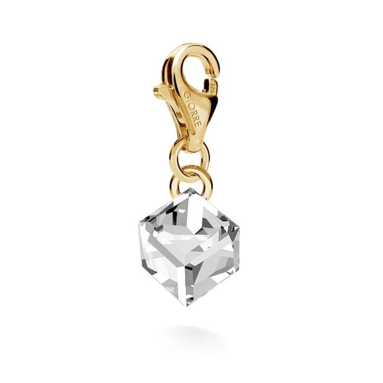 Srebrny charms Kryształy - kolor - Crystal, Srebro - kolor pokrycia - Pokrycie żółtym 18K złotem GIORRE