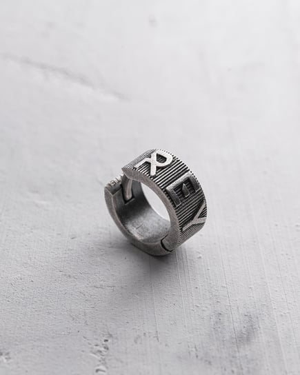 Srebrny kolczyk-kółko REYTEL Reytel Jewelry