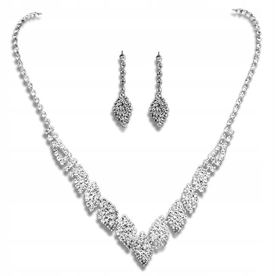 Srebrny Komplet Biżuterii Elegancka Kolia Lovrin