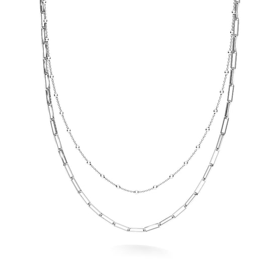 Srebrny łańcuszek kulkowy do wpinania charmsów, srebro 925 : Srebro - kolor pokrycia - Pokrycie platyną GIORRE