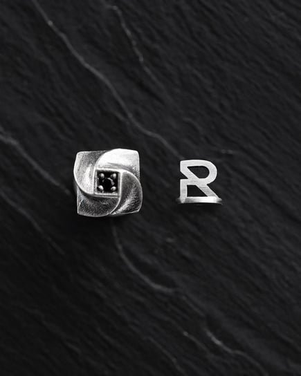 Srebrny mono - kolczyk EMBUDO Reytel Jewelry