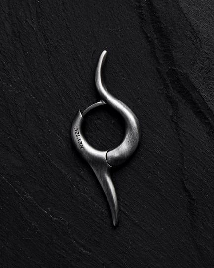 Srebrny mono - kolczyk FLAME Reytel Jewelry