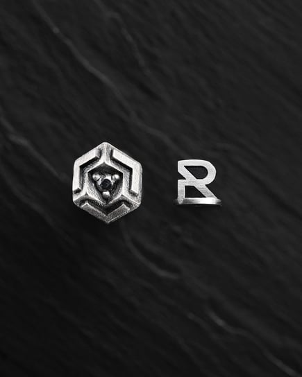Srebrny mono - kolczyk LABIRINTO Reytel Jewelry