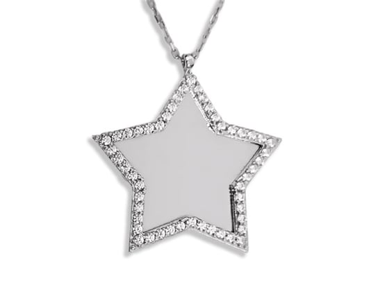 Srebrny naszyjnik 925 gwiazda z cyrkoniami 3,33g Lovrin