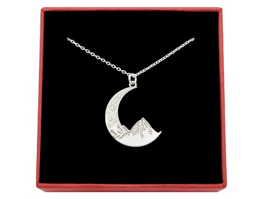 Srebrny naszyjnik góry księżyc + pudełko Tanat