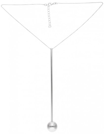 Srebrny naszyjnik pręt z kulą 45 cm 925 Rosanto