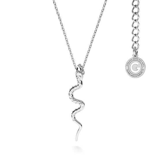 Srebrny naszyjnik wąż, srebro 925 : Długość (cm) - 40 + 5 , Srebro - kolor pokrycia - Pokrycie platyną,40 + 5 GIORRE