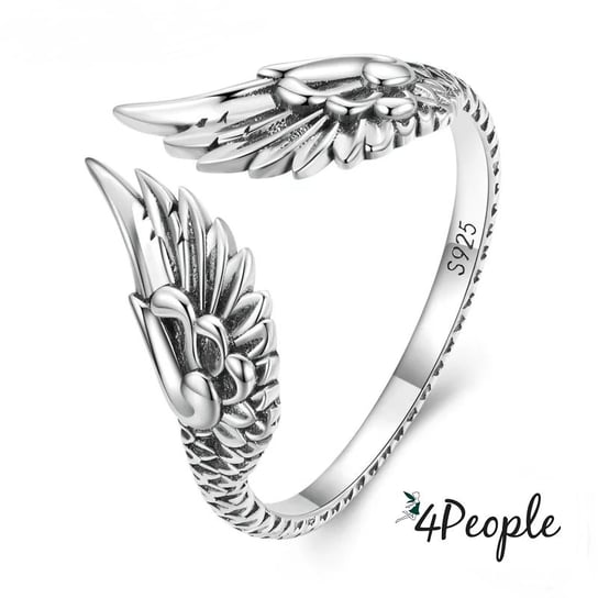 Srebrny pierścionek damski skrzydła anioła 925 na prezent 4People