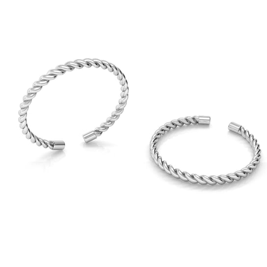 Srebrny pierścionek lina, sznurek, srebro 925 : Srebro - kolor pokrycia - Pokrycie platyną GIORRE