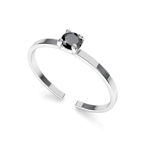 Srebrny pierścionek z diamentem 3mm My RING™, srebro 925 : Srebro - kolor pokrycia - Pokrycie platyną GIORRE