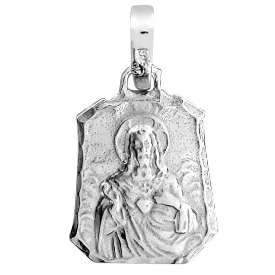 Srebrny Szkaplerz Medalik Dwustronny Srebro Próby 925 Matka Boska Jezus Chrystus AngelGold